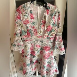 Aqua Floral Dress - NWT